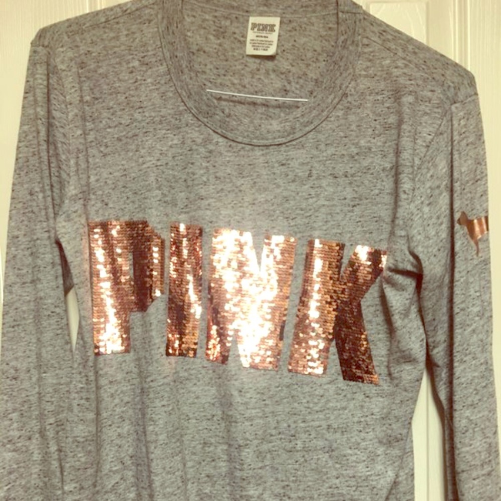 Rose gold light long slv tee. Gone in stores fast!